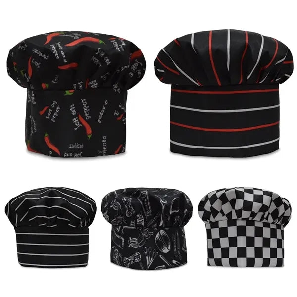 Unisex Adjustable Elastic Kitchen Cooking Chef Cap