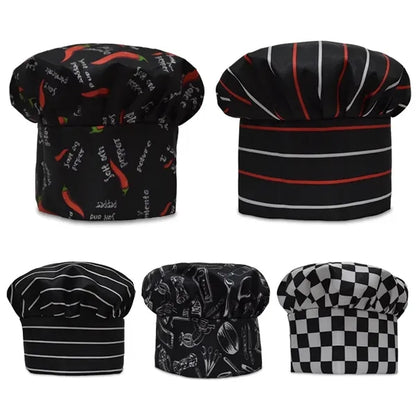 Unisex Adjustable Elastic Kitchen Cooking Chef Cap