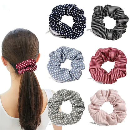 Elastics Hair Band Accessories With Hidden Pocket