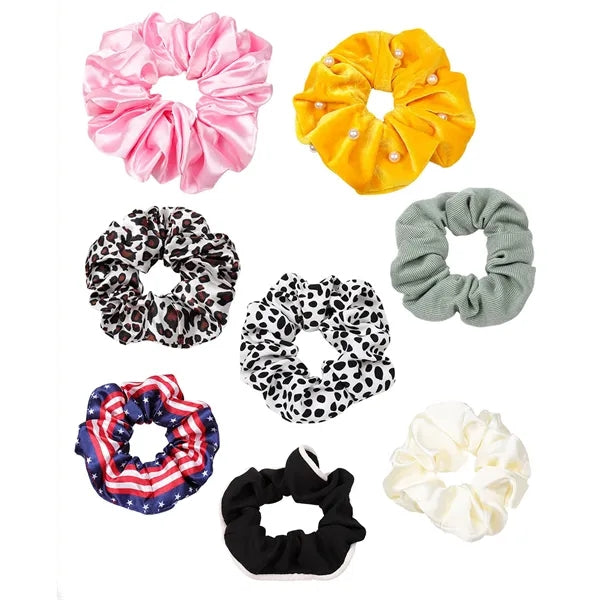 Full- Color Printed Custom Elastics Scrunchies