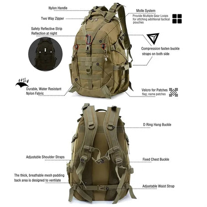 Large Military Tactical Backpack