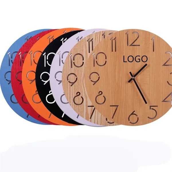 12inchs wood country style clock