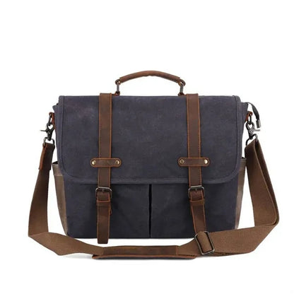 14" Waterproof Waxed Canvas Camera Messenger Shoulder Bag