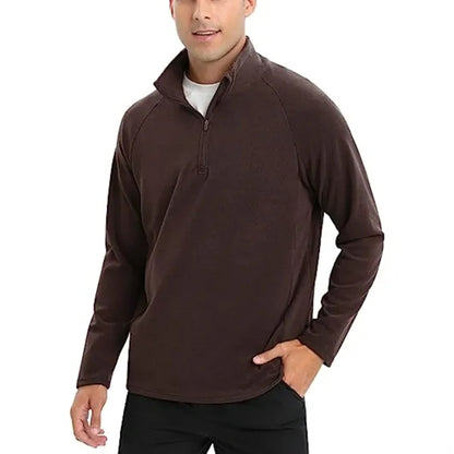 Men's rPET Quarter Zip Raglan Fleece Pullover, Antibacterial