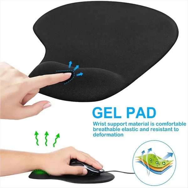 Office Mousepad with Gel Wrist Support