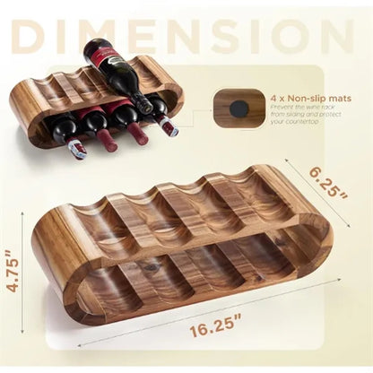 Wooden Countertop Wine Rack