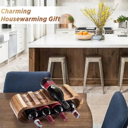 Wooden Countertop Wine Rack