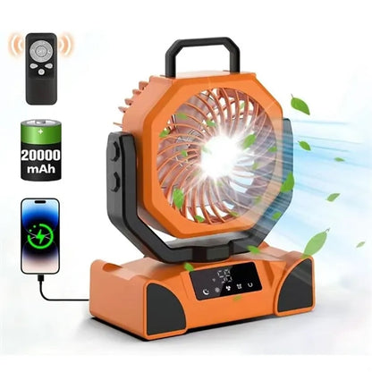 20000Mah Portable Camping Fan Rechargeable