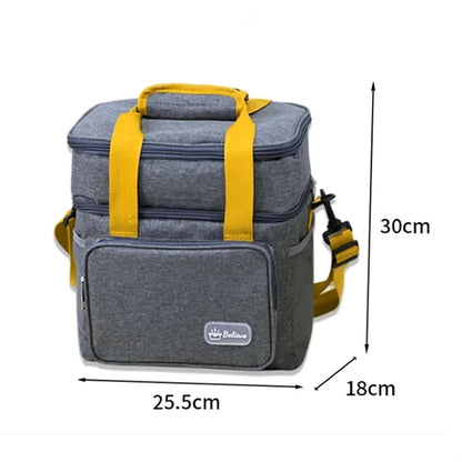 Double-Layer Insulated Lunch Bag