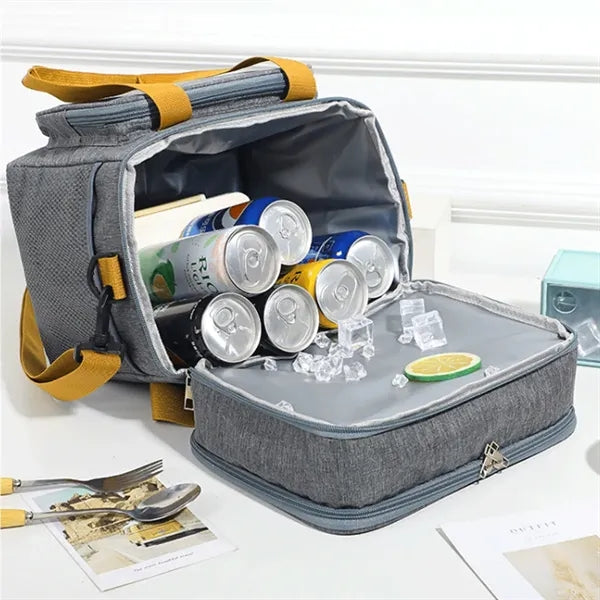 Double-Layer Insulated Lunch Bag