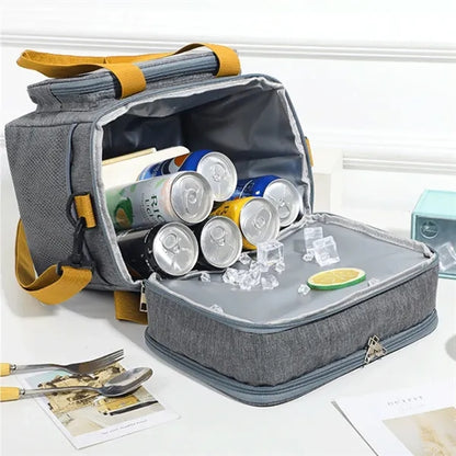 Double-Layer Insulated Lunch Bag