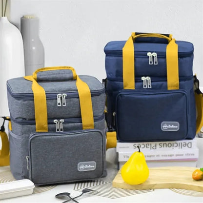 Double-Layer Insulated Lunch Bag