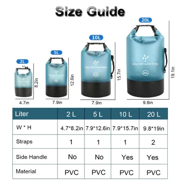 2 Pieces Waterproof Dry Bag