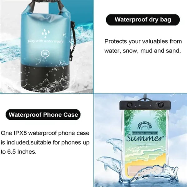 2 Pieces Waterproof Dry Bag