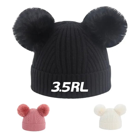 Kids' Double Pom-Pom Knit Hat