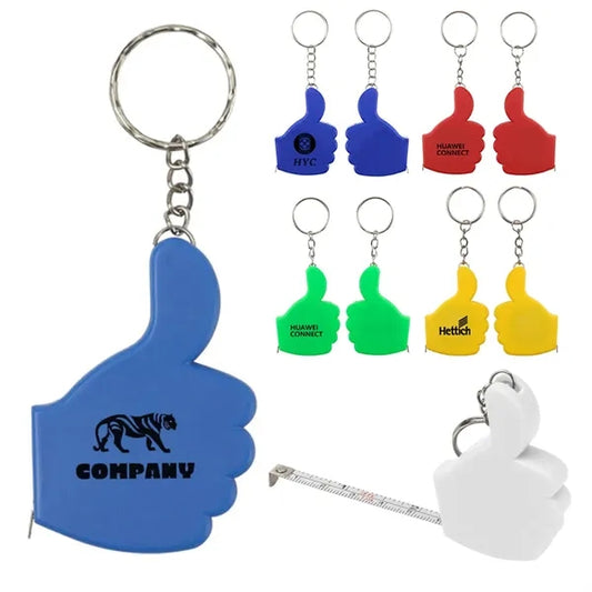 Thumbs Up Tape Measure Key Chain