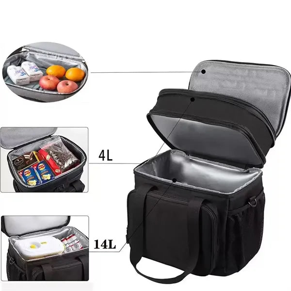 Double Layer Insulated Cooler Bag