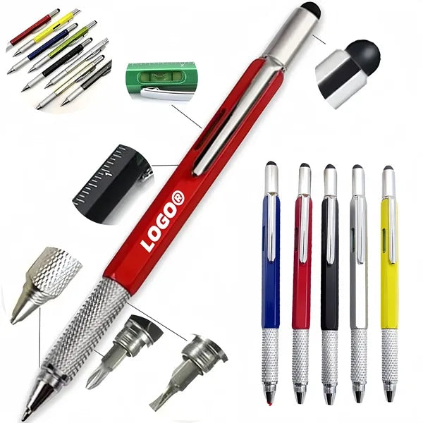 Multifunction Stylus Tool Pen With Ruler Level Screwdriver