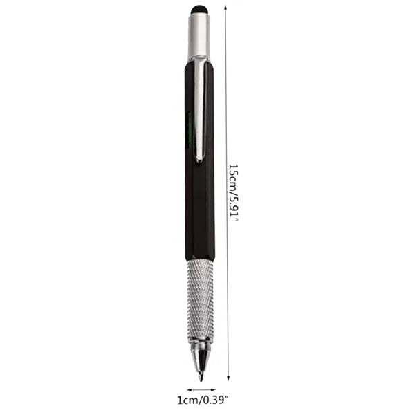Multifunction Stylus Tool Pen With Ruler Level Screwdriver