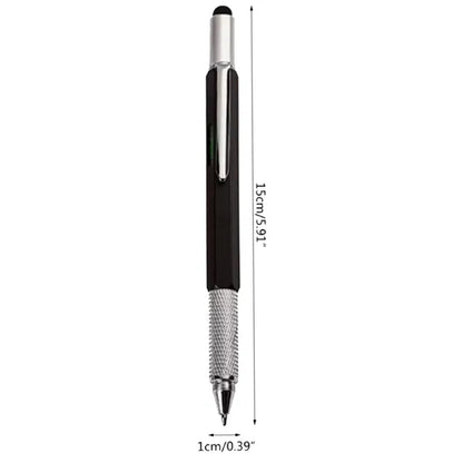 Multifunction Stylus Tool Pen With Ruler Level Screwdriver