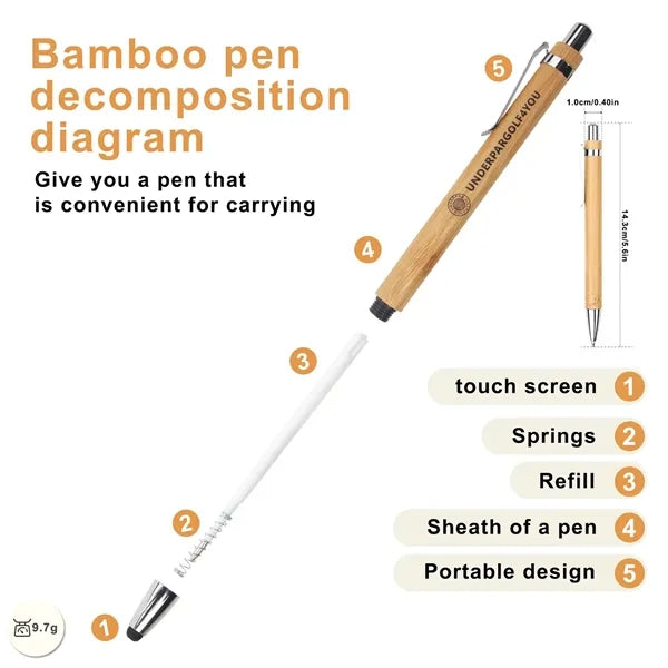 Eco Friendly Bamboo Ballpoint Pen For Office School Business