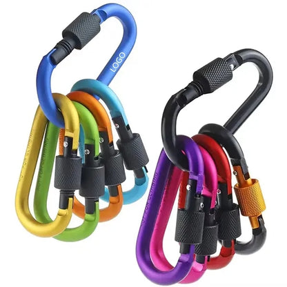 D-Clip Durable Locking Carabiner Keychain Clip