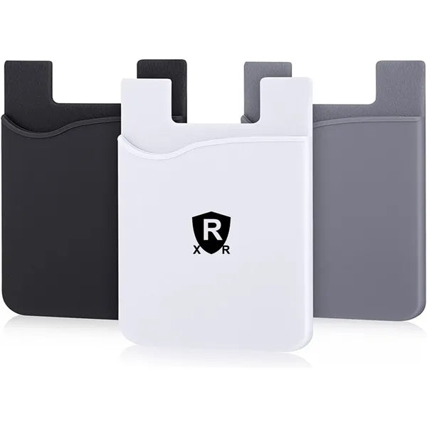 Silicone Stick on Wallet Sleeve for Credit Card