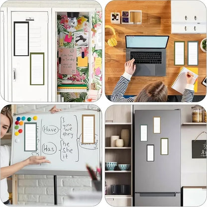4 Pack Magnetic Note Pad for Fridge with Pen Holder