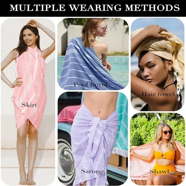 71"x39" Oversized Turkish Beach Towel