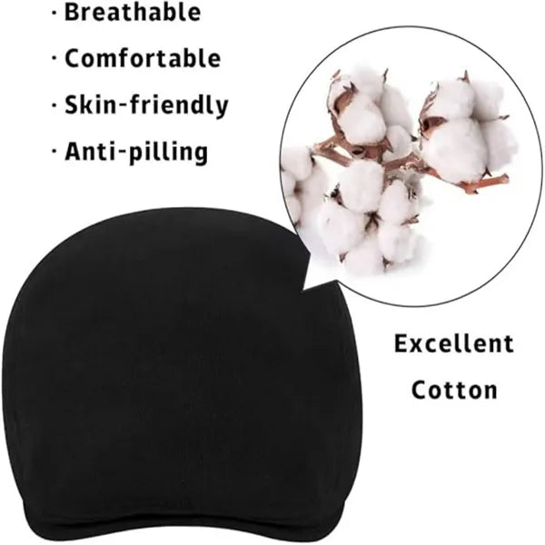 Men's Cotton Flat Ivy Gatsby Newsboy Driving Hat Cap