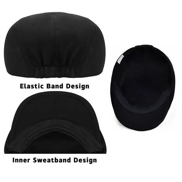 Men's Cotton Flat Ivy Gatsby Newsboy Driving Hat Cap