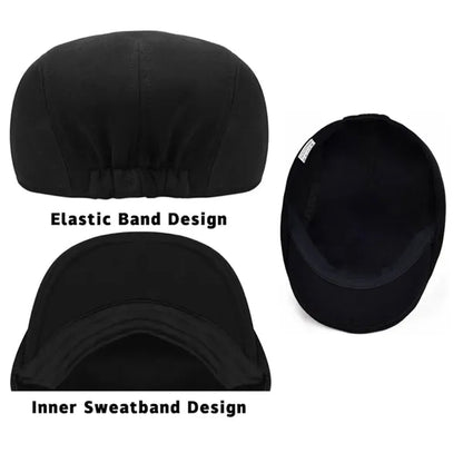 Men's Cotton Flat Ivy Gatsby Newsboy Driving Hat Cap