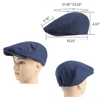 Men's Cotton Flat Ivy Gatsby Newsboy Driving Hat Cap