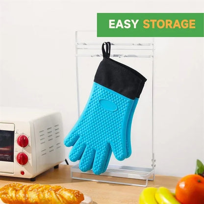 Heat Resistant Silicone Grilling Oven Gloves