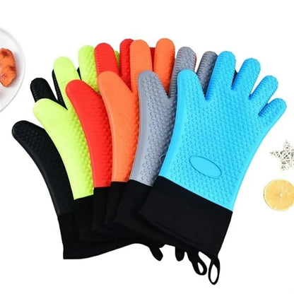 Heat Resistant Silicone Grilling Oven Gloves