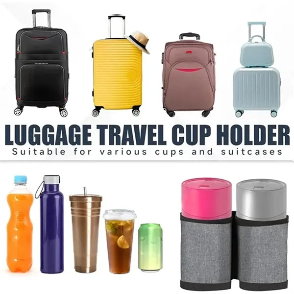 Luggage Cup Holder With Zipper Bag