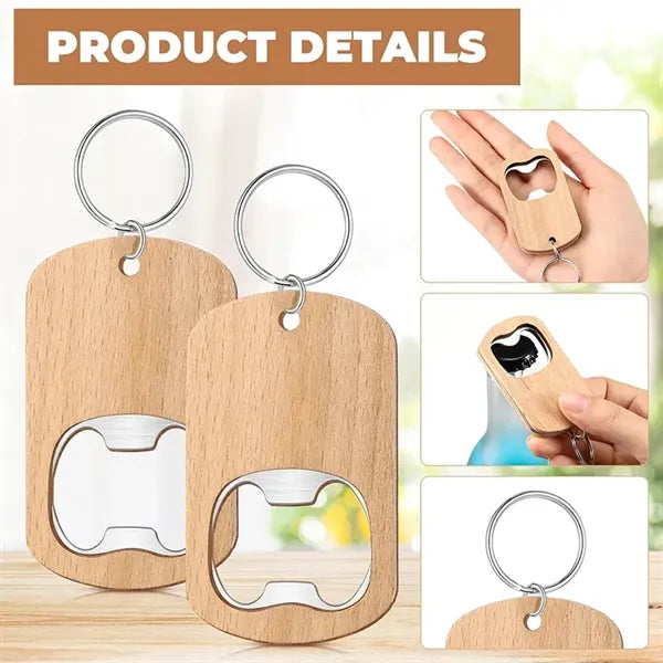 Wooden Keychain Bottle Opener