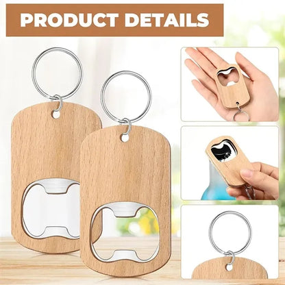 Wooden Keychain Bottle Opener