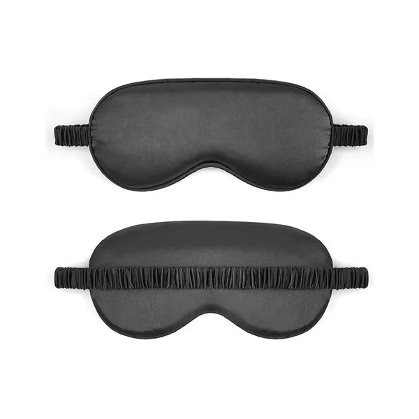 Double-sided Silk Eye Sleep Mask Blinder w/ Carrying Pouch