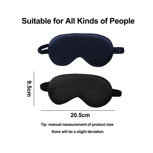 Double-sided Silk Eye Sleep Mask Blinder w/ Carrying Pouch