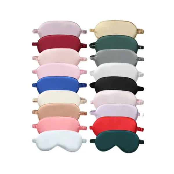 Double-sided Silk Eye Sleep Mask Blinder w/ Carrying Pouch
