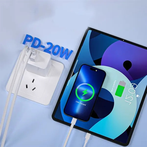 PD 20W Dual Port Fast Charger Block