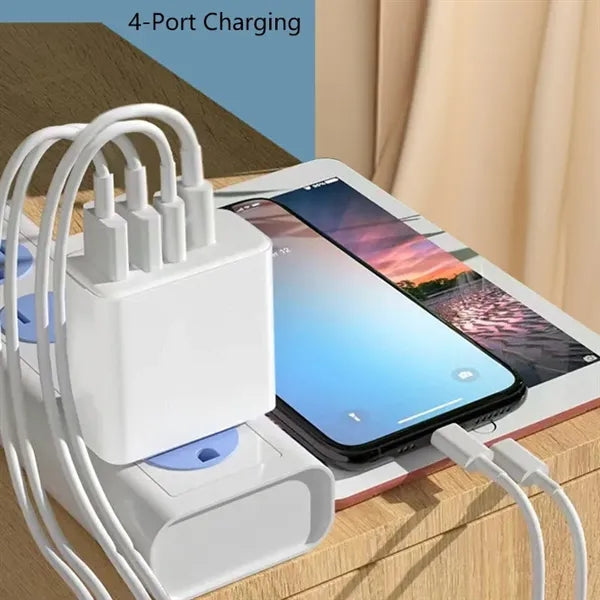40W 4 Ports Type C Fast Phone Charging Blocks
