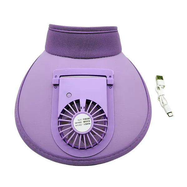 Sun Visors Hat with Fan