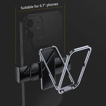 Rotating Metal Phone Stand with Clip Holder