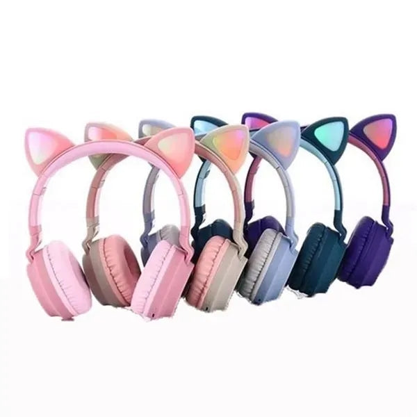 Cat ear bluetooth headset
