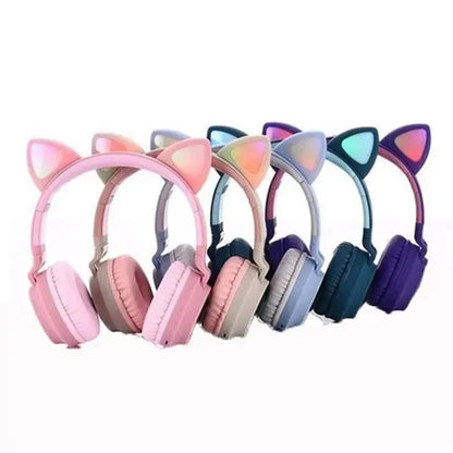 Cat ear bluetooth headset