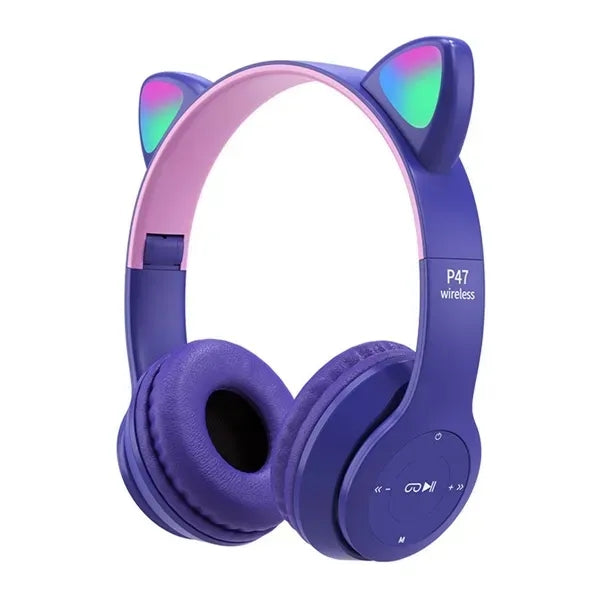 Cat ear bluetooth headset