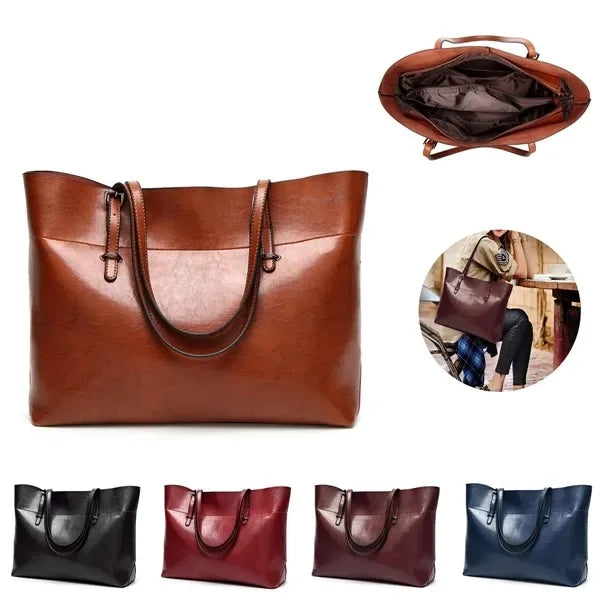 Leather Tote Shoulder Bag Handbag