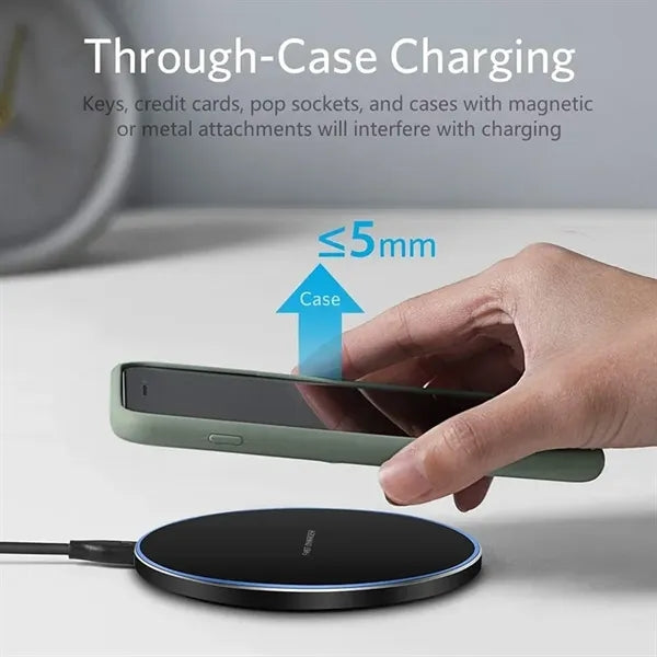 15W Eco Friendly Round Desk Wireless Charger Pad